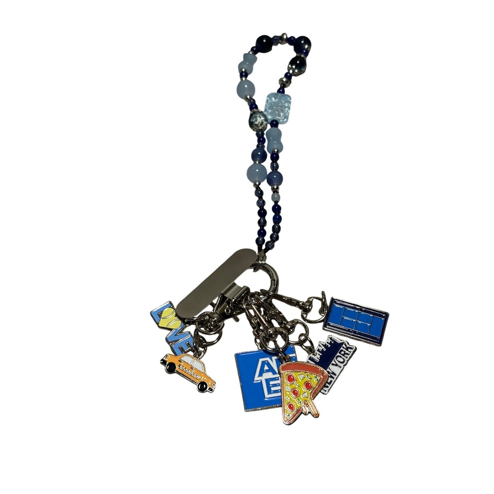 US Open 2026 AMEX New York City NYC Beaded Charm Keychain Taxi Pizza Tennis